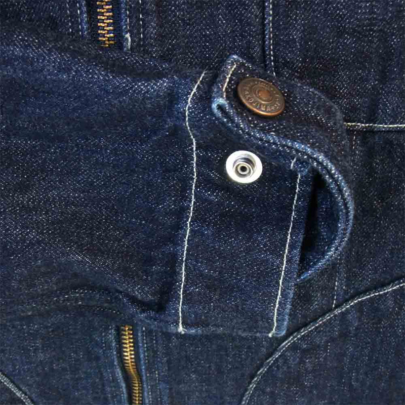 MOMOTARO JEANS 桃太郎ジーンズ 出陣 8oz デニム ジップアップ パーカー インディゴブルー系 38【中古】