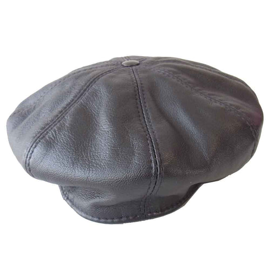 LANGLITZ LEATHERS ラングリッツレザーズ レザー ベレー ハット 帽子 ブラック系 M【中古】
