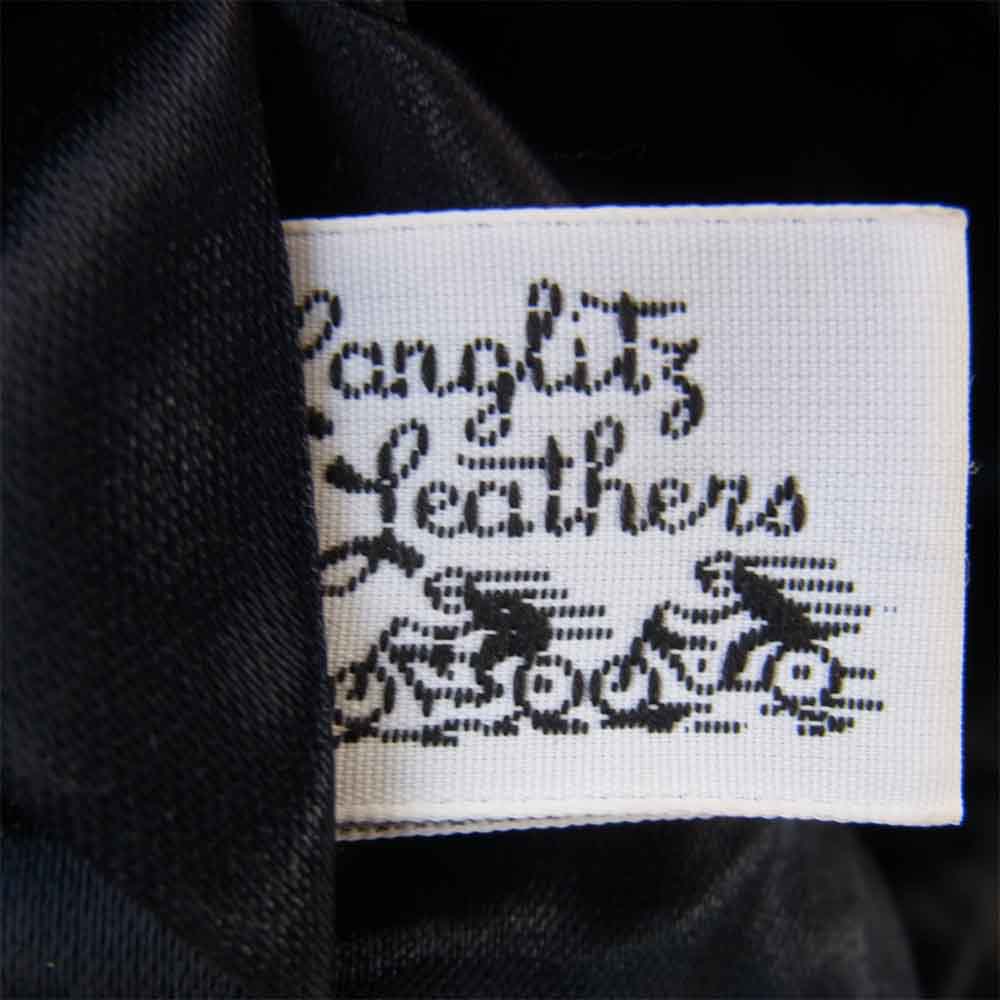 LANGLITZ LEATHERS ラングリッツレザーズ レザー ベレー ハット 帽子 ブラック系 M【中古】