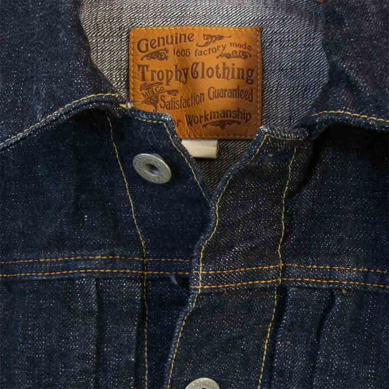 トロフィークロージング DIRT DENIM JACKET ダート デニム ジャケット インディゴブルー系 36【美品】【中古】