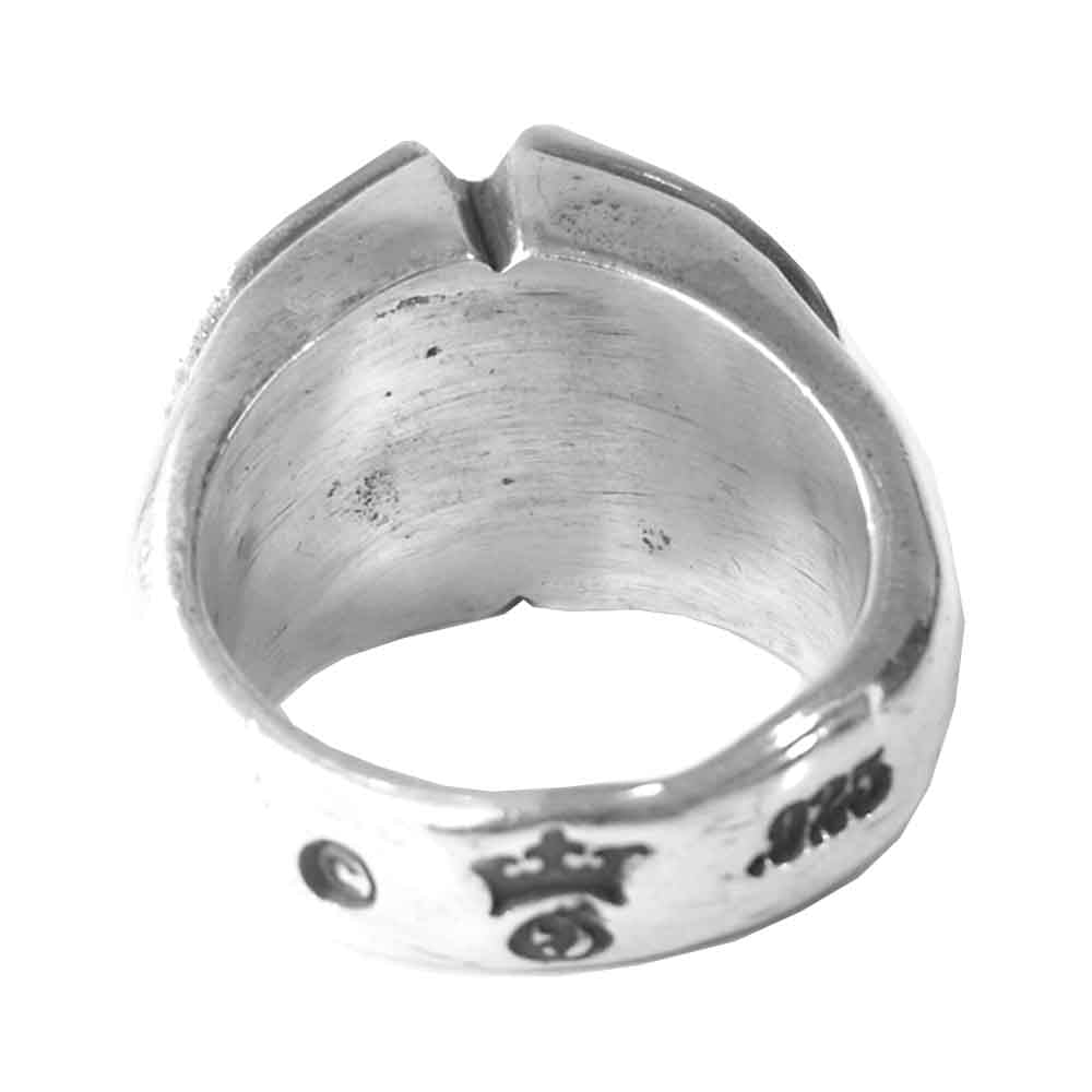GABOR ガボール 国内正規店販売証明付属 Sculpted oval ring スカルプテッド オーバル リング シルバー系 17号程度【中古】
