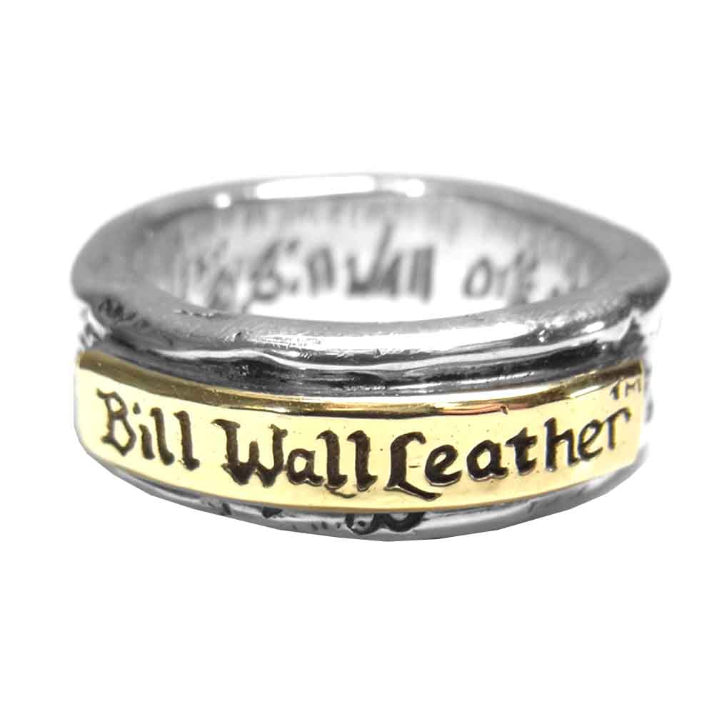 BILL WALL LEATHER ビルウォールレザー 18Kプレート付 GRAFFITI PASSION RING グラフィティ パッション リング  シルバー系 ゴールド系 13号【中古】