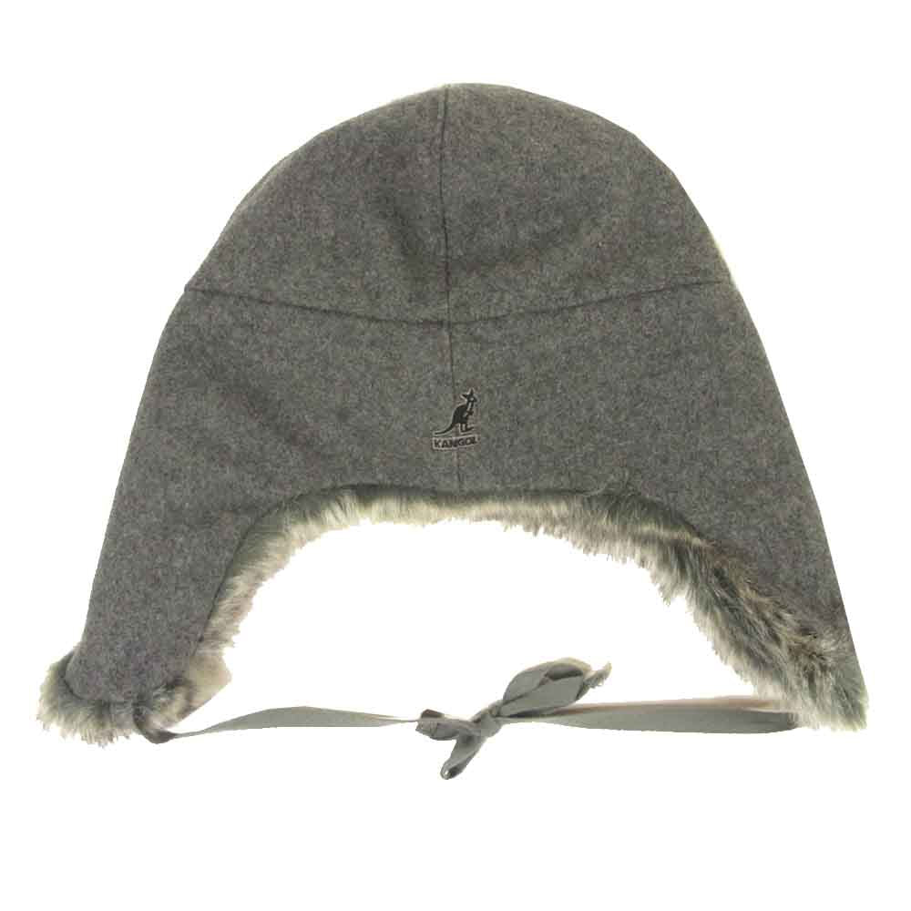 KANGOL カンゴール フライトキャップ 帽子 中国製 グレー系 L【中古】