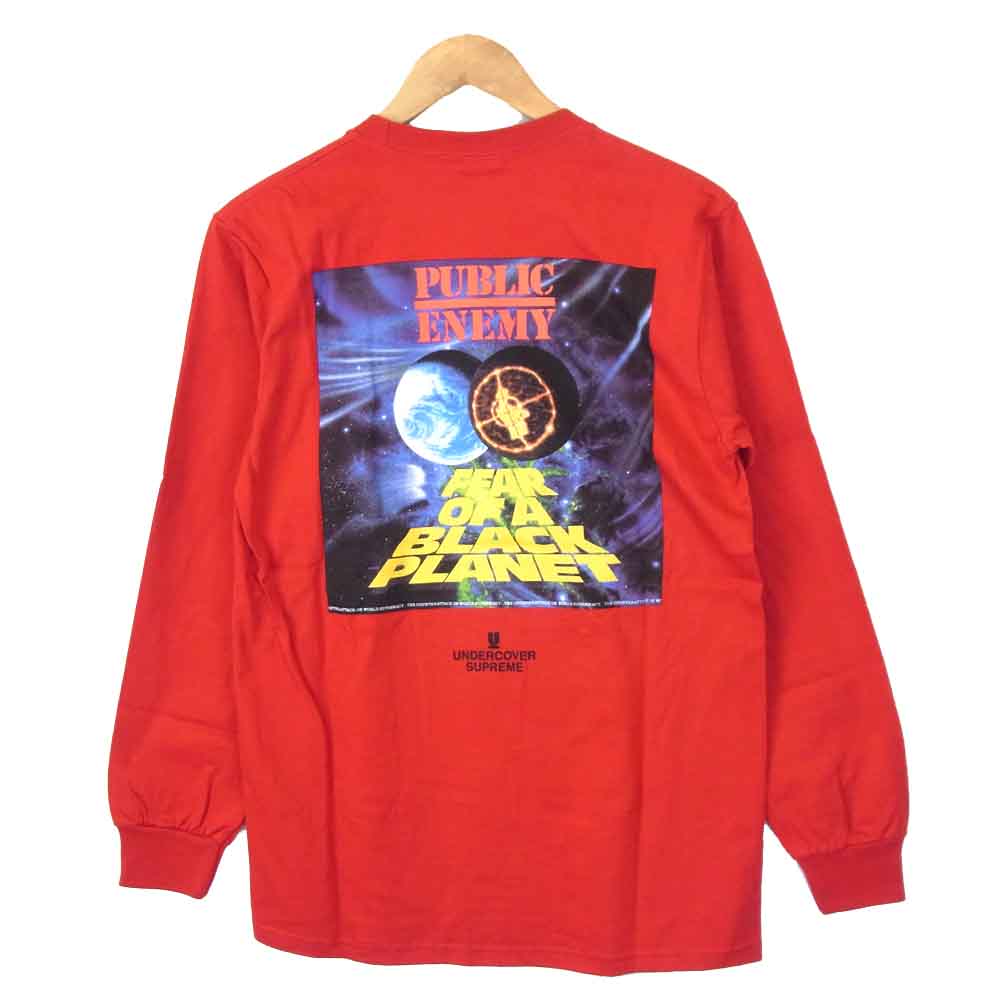 Supreme シュプリーム 18SS SPU3804 × アンダーカバー UNDERCOVER Public Enemy Counter Attack L/S パブリックエネミー カウンターアタック ロングスリーブ  レッド系 S【新古品】【未使用】【中古】
