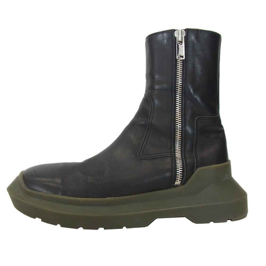 UNDERCOVER アンダーカバー 20AW UCZ4F03 Zip Up Leather Boots ジップアップ レザー ブーツ ブラック系 XL【美品】【中古】