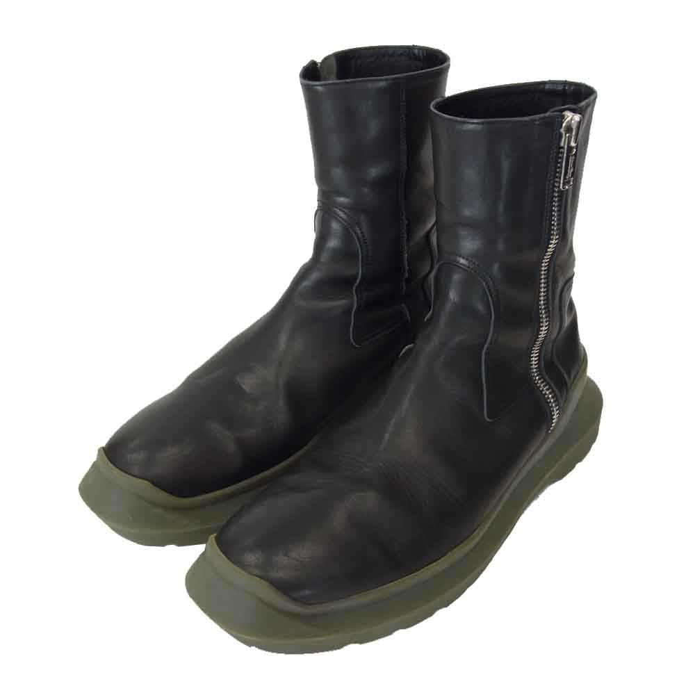 UNDERCOVER アンダーカバー 20AW UCZ4F03 Zip Up Leather Boots ジップアップ レザー ブーツ ブラック系 XL【美品】【中古】