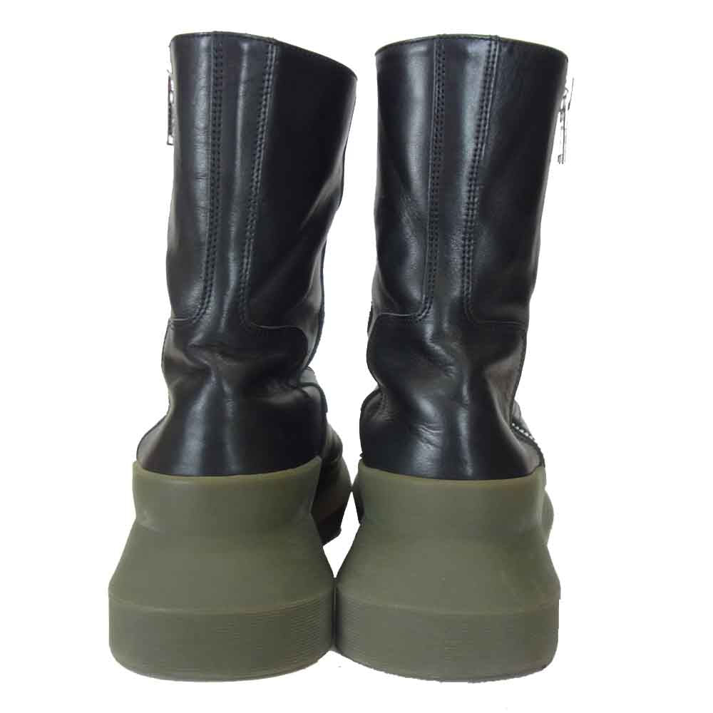 UNDERCOVER アンダーカバー 20AW UCZ4F03 Zip Up Leather Boots ジップアップ レザー ブーツ ブラック系 XL【美品】【中古】