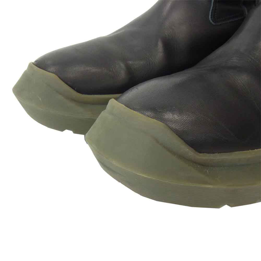 UNDERCOVER アンダーカバー 20AW UCZ4F03 Zip Up Leather Boots ジップアップ レザー ブーツ ブラック系 XL【美品】【中古】