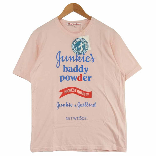 HYSTERIC GLAMOUR ヒステリックグラマー 02203ZI04 RICHARDSON JUNKIE’S BADDY POWDER T-SHIRT 半袖 Tシャツ ピンク系 M【美品】【中古】