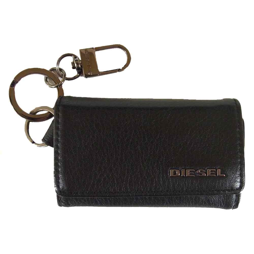 DIESEL ディーゼル X06629 KEYCASE II THEBEIS キーリング付 6連キーケース レザー ブラック系【中古】