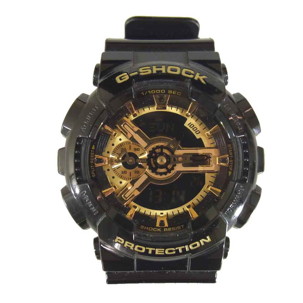 G-SHOCK ジーショック GA-110-1A CASIO ウォッチ 腕時計 PROTECTION 5146 ブラック系【中古】
