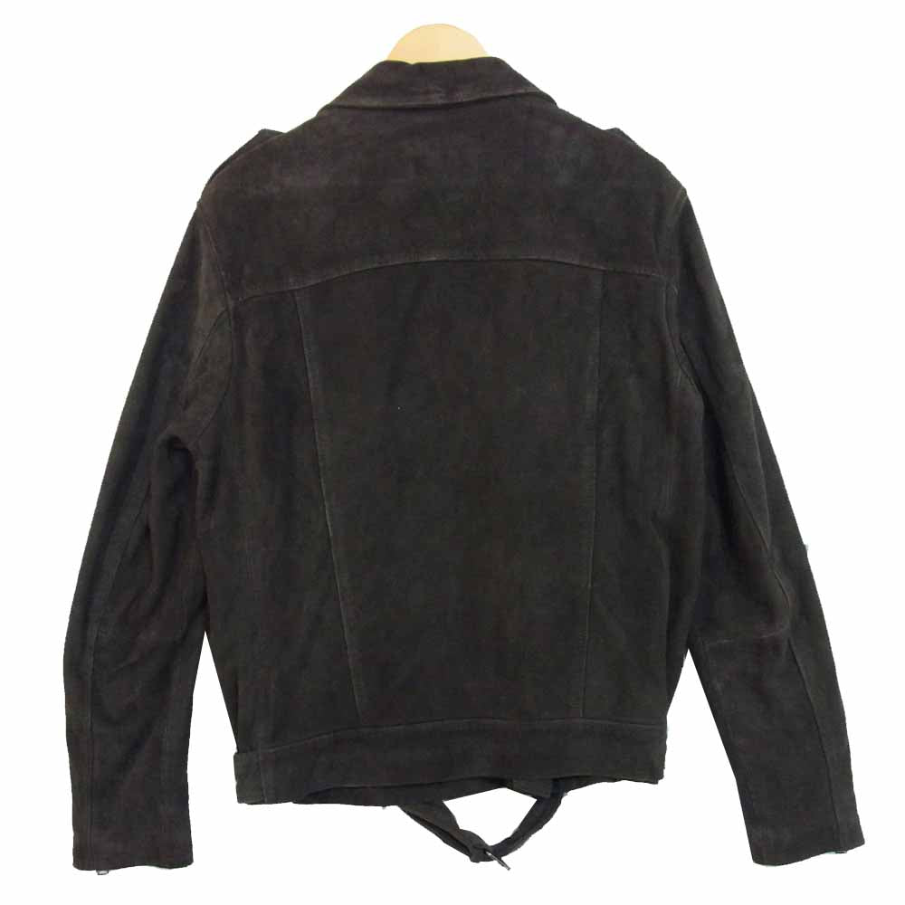 オールセインツ スエードライダースジャケット グレーブラウン系 L【中古】