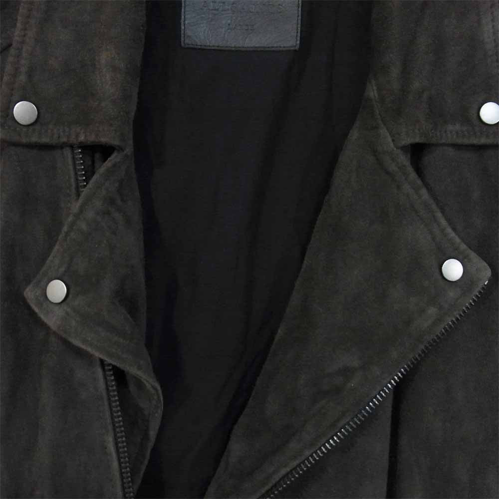 オールセインツ スエードライダースジャケット グレーブラウン系 L【中古】