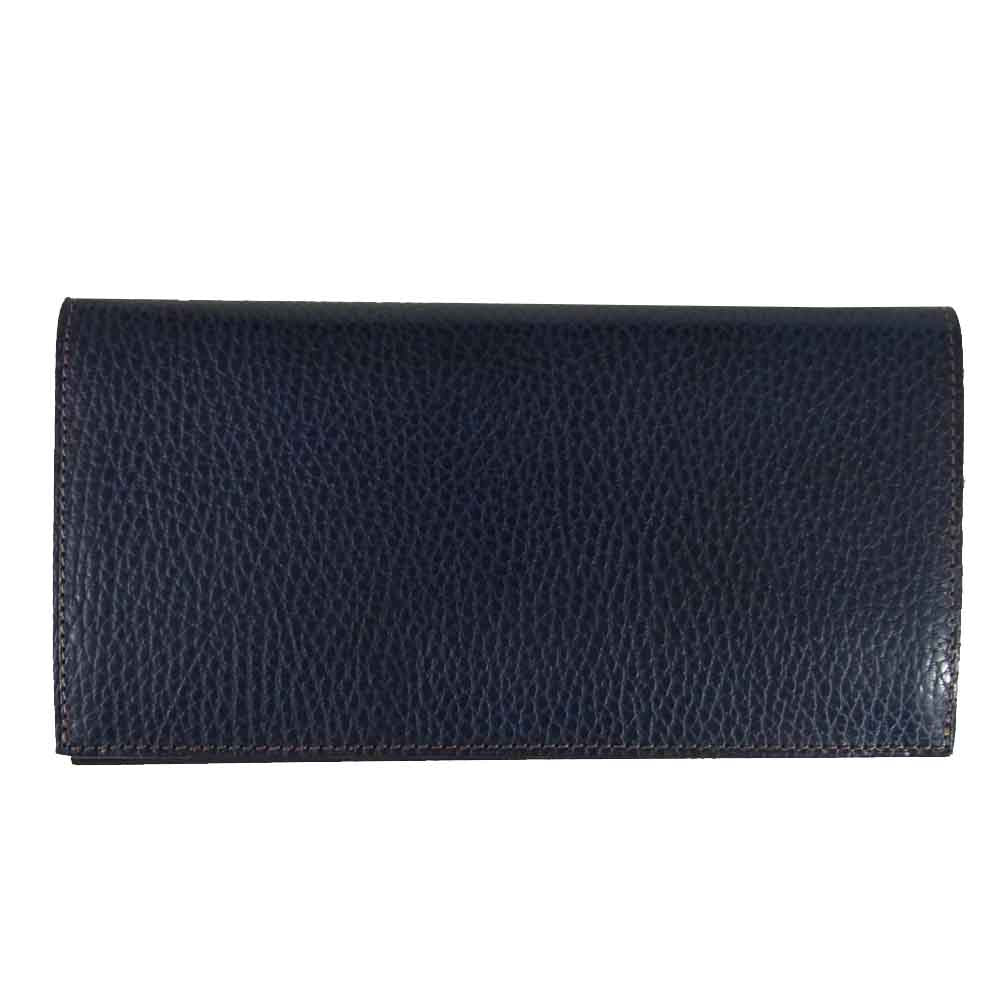COCOMEISTER ココマイスター Losso Pietra ロッソピエトラ 薄型 長財布 ダークネイビー系【美品】【中古】