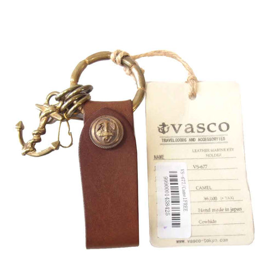 ヴァスコ VS-677 LEATHER MARINE KEY HOLDER レザー キーホルダー ブラウン系【新古品】【未使用】【中古】