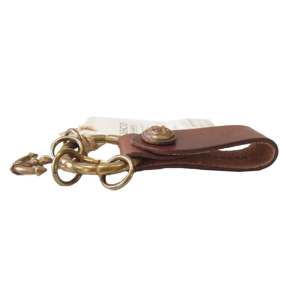 ヴァスコ VS-677 LEATHER MARINE KEY HOLDER レザー キーホルダー ブラウン系【新古品】【未使用】【中古】