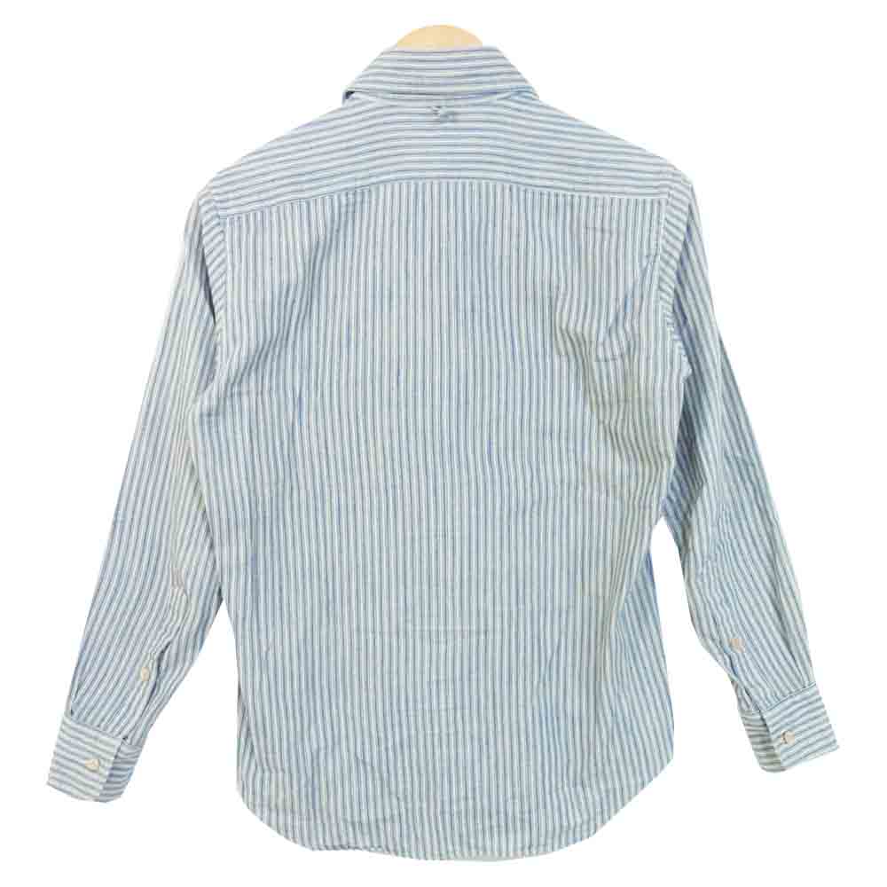 ORGUEIL オルゲイユ OR-5002B Windsor Collar ウィンザーカラー ストライプ シャツ ブルー系 36【美品】【中古】