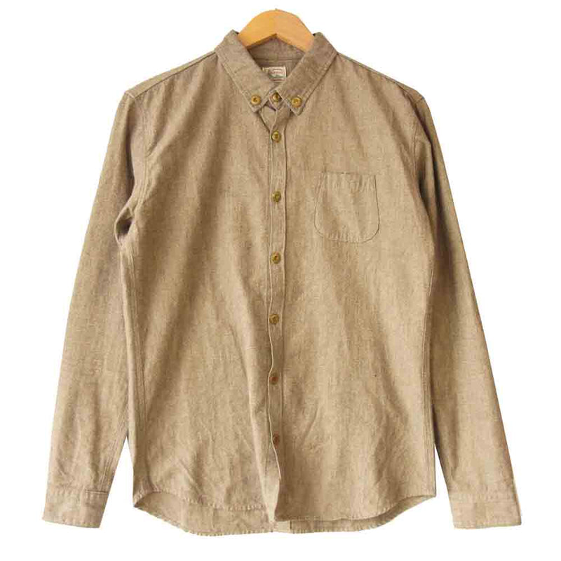 ORGUEIL オルゲイユ OR-069B Button Down Shirt 真鍮ボタン ダウン シャツ グレー系 38【美品】【中古】