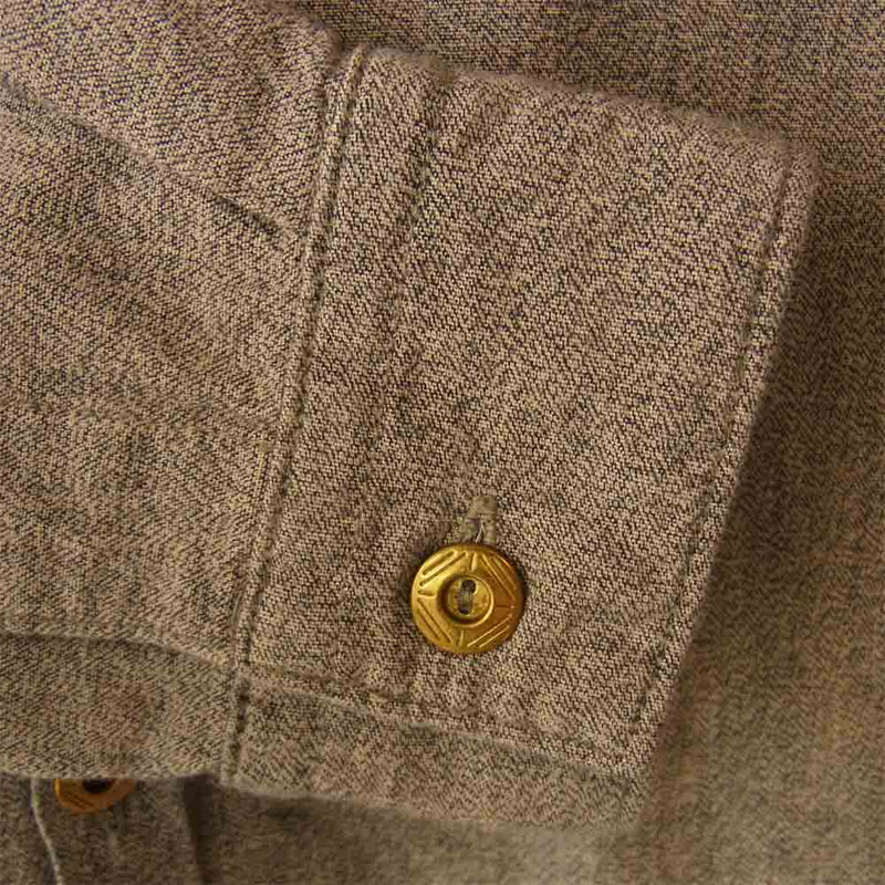 ORGUEIL オルゲイユ OR-069B Button Down Shirt 真鍮ボタン ダウン シャツ グレー系 38【美品】【中古】