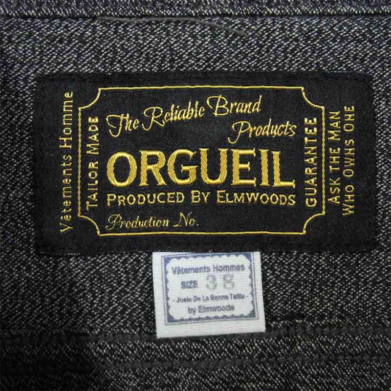 ORGUEIL オルゲイユ OR-5023A Classic Work Shirt クラシック ワークシャツ ブラック系 38【美品】【中古】
