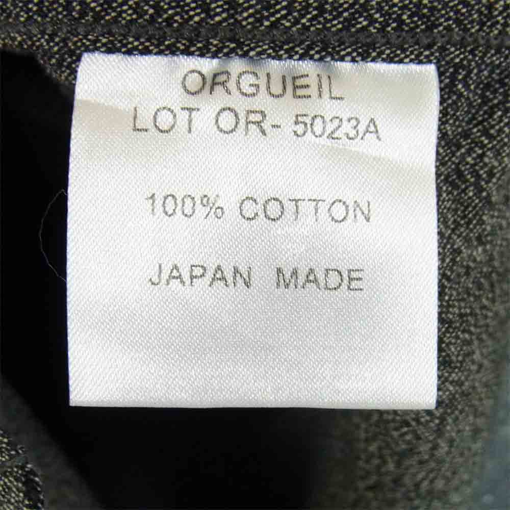 ORGUEIL オルゲイユ OR-5023A Classic Work Shirt クラシック ワークシャツ ブラック系 38【美品】【中古】