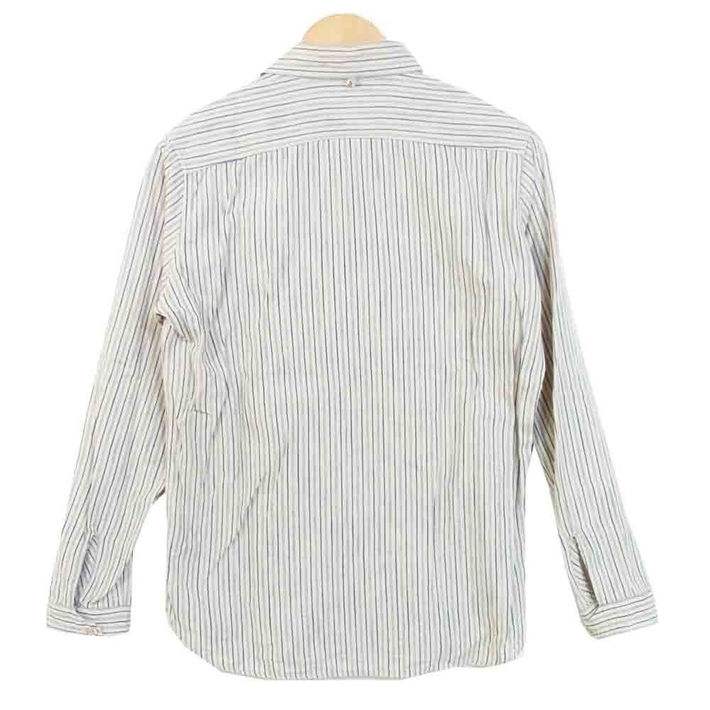 ORGUEIL オルゲイユ OR-5007E Shawl Collar Shirt ショールカラー ストライプ シャツ ブルー系 36【美品】【中古】