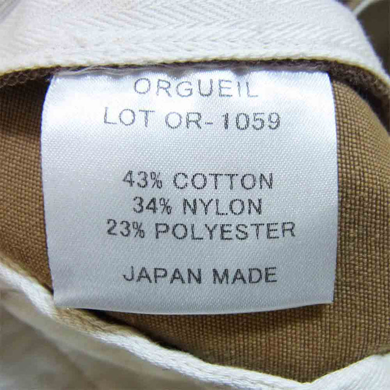 ORGUEIL オルゲイユ OR-1059 Trousers  モールスキン トラウザー パンツ ベージュ系 30【美品】【中古】