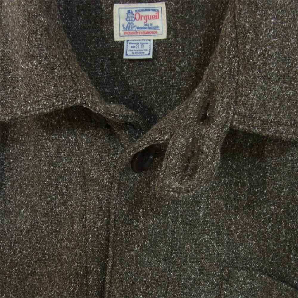 ORGUEIL オルゲイユ OR-044B Classic Shirts Jacket クラシック シャツ ジャケット グレー系 38【美品】【中古】