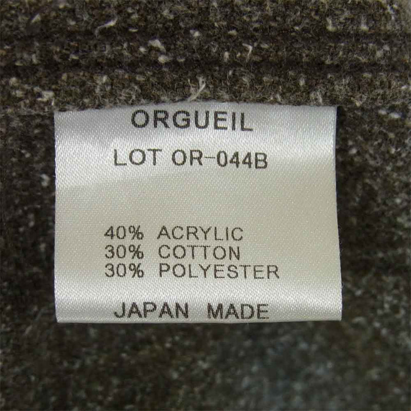 ORGUEIL オルゲイユ OR-044B Classic Shirts Jacket クラシック シャツ ジャケット グレー系 38【美品】【中古】