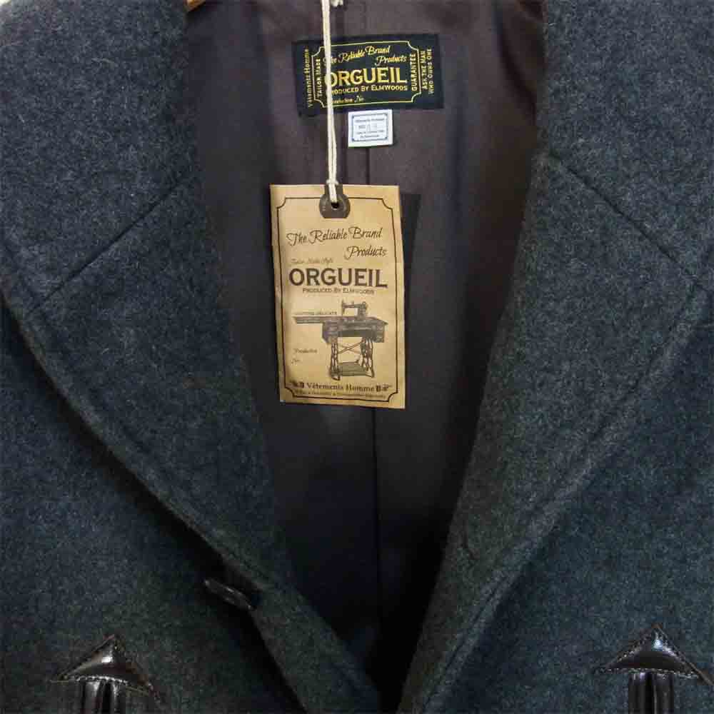 ORGUEIL オルゲイユ OR4001 Mackinaw Jacket マッキーノ ジャケット フロントベルト ウール コート グレー系 38【美品】【中古】