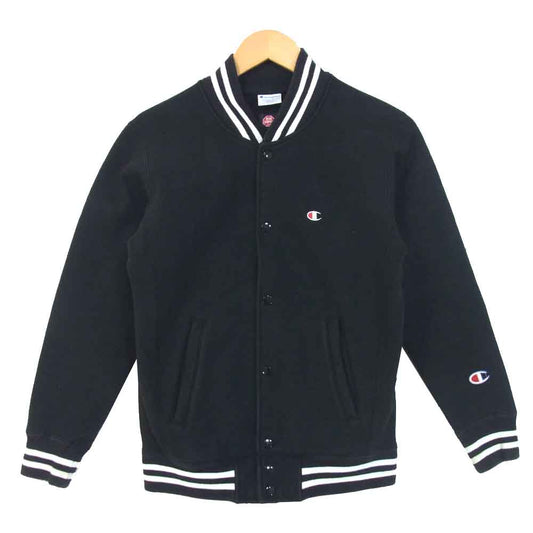 Champion チャンピオン C3-E007 REVESE WEAVE リバースウィーブ WIND STOPPER ウインドストッパー スタジャン ブラック系 S【中古】