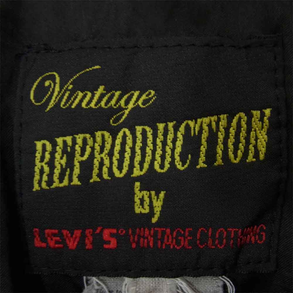 Levi's リーバイス イタリア製 LVC J-100型 レザー 加工 シングル ライダースジャケット ブラック系【中古】