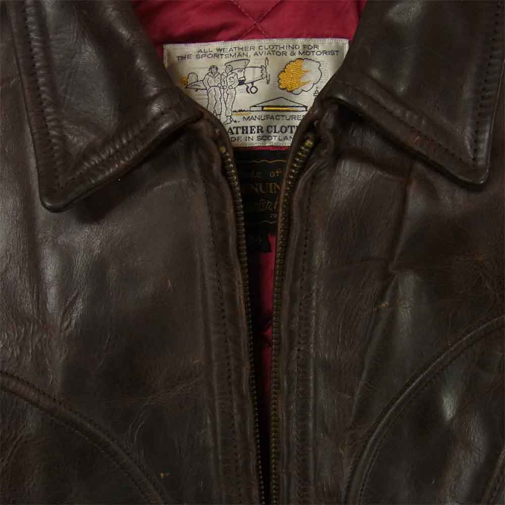 AERO LEATHER エアロレザー HERCULES ヘラクレス ホースハイド レザー ジャケット イギリス製 ブラウン系 34【中古】
