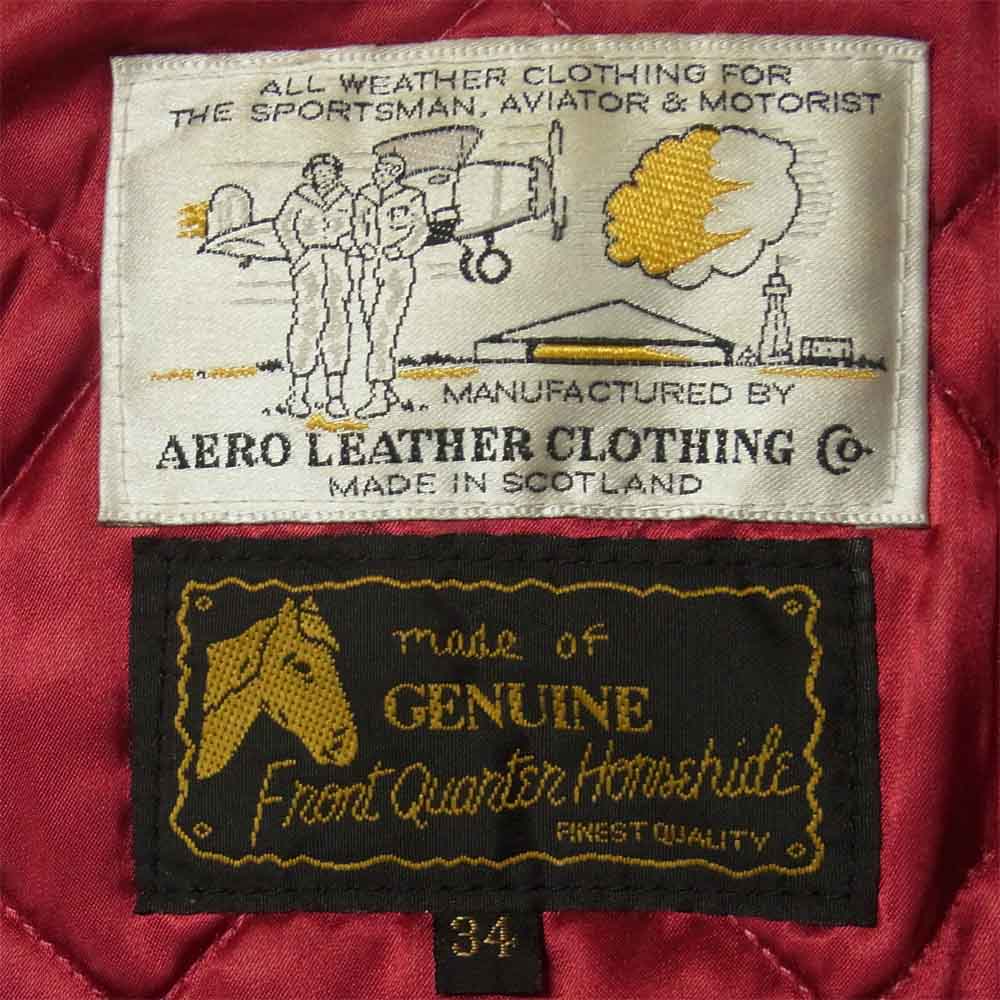AERO LEATHER エアロレザー HERCULES ヘラクレス ホースハイド レザー ジャケット イギリス製 ブラウン系 34【中古】