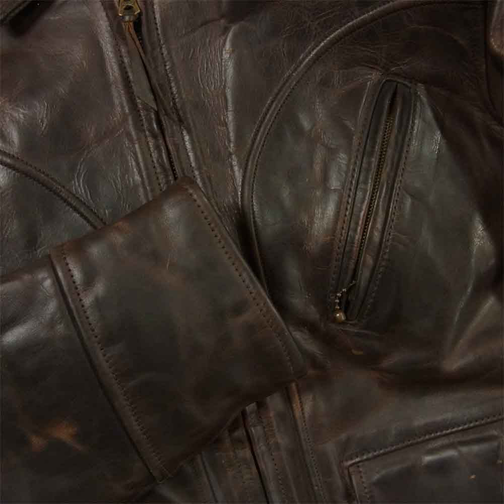AERO LEATHER エアロレザー HERCULES ヘラクレス ホースハイド レザー ジャケット イギリス製 ブラウン系 34【中古】