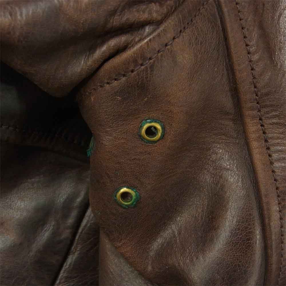 AERO LEATHER エアロレザー HERCULES ヘラクレス ホースハイド レザー ジャケット イギリス製 ブラウン系 34【中古】