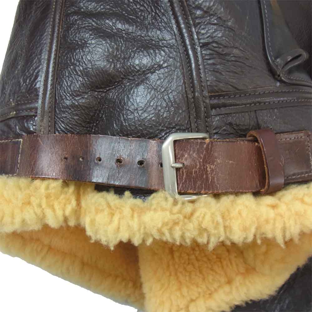 THE FEW ザフュー B-3 ROUGH WEAR ラフウェア 実名復刻 フライト ジャケット ムートンジャケット ダークブラウン系 36【中古】