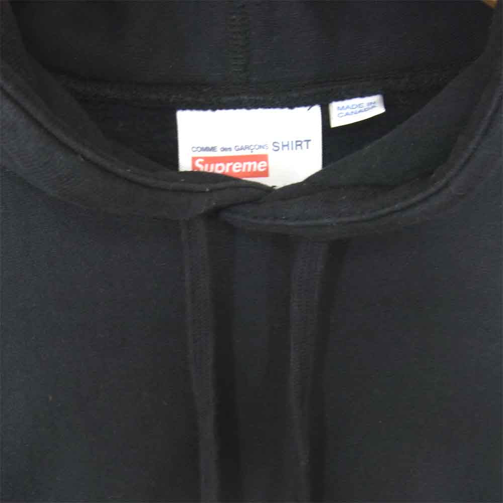 Supreme シュプリーム 17SS COMME des GARCONS SHIRT コムデギャルソンシャツ Box Logo Hooded Sweatshirt ボックスロゴ フーデッド スウェットシャツ ブラック系 M【中古】