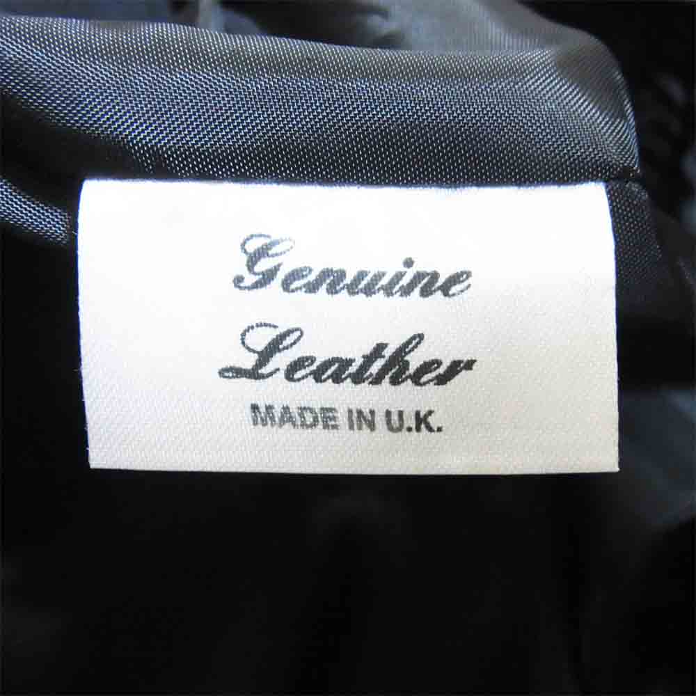 トリプルシックス 英国製 ステアハイド レザー ジーンズ パンツ ブラック系 26【美品】【中古】