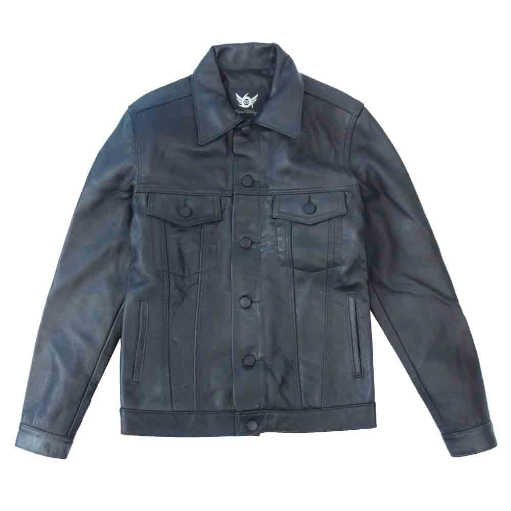 トリプルシックス 英国製 3rd サード タイプ レザー ジーン ジャケット ブラック系 S【中古】