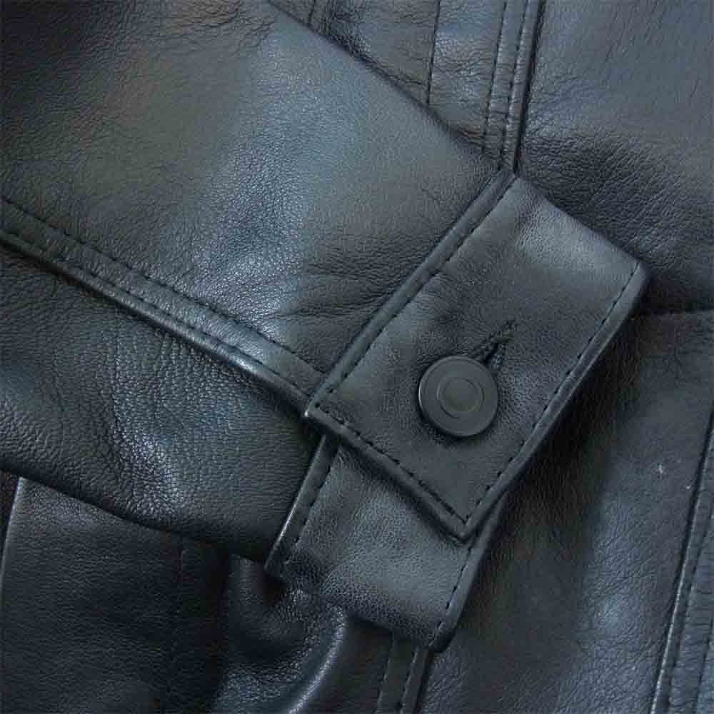 トリプルシックス 英国製 3rd サード タイプ レザー ジーン ジャケット ブラック系 S【中古】