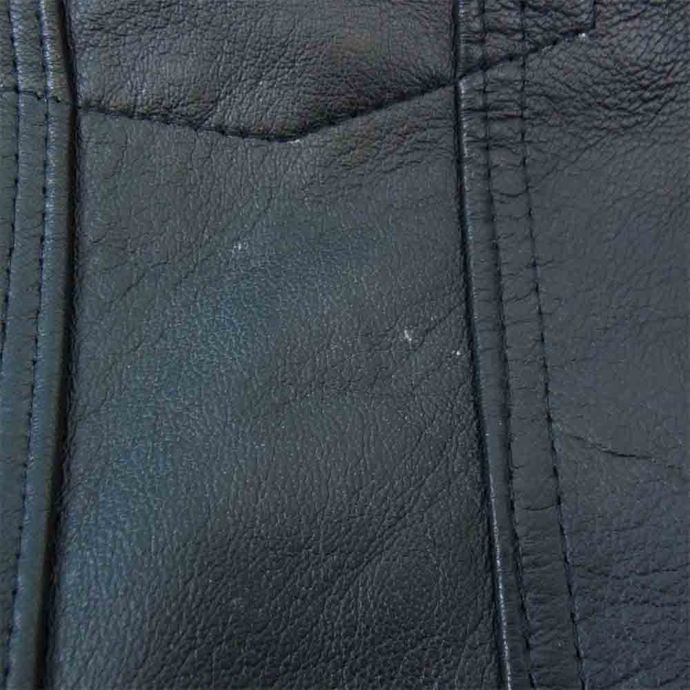 トリプルシックス 英国製 3rd サード タイプ レザー ジーン ジャケット ブラック系 S【中古】