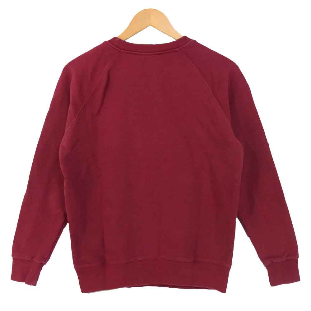 MAISON KITSUNE メゾンキツネ 前V ロゴ スウェット エンジ系 S【中古】