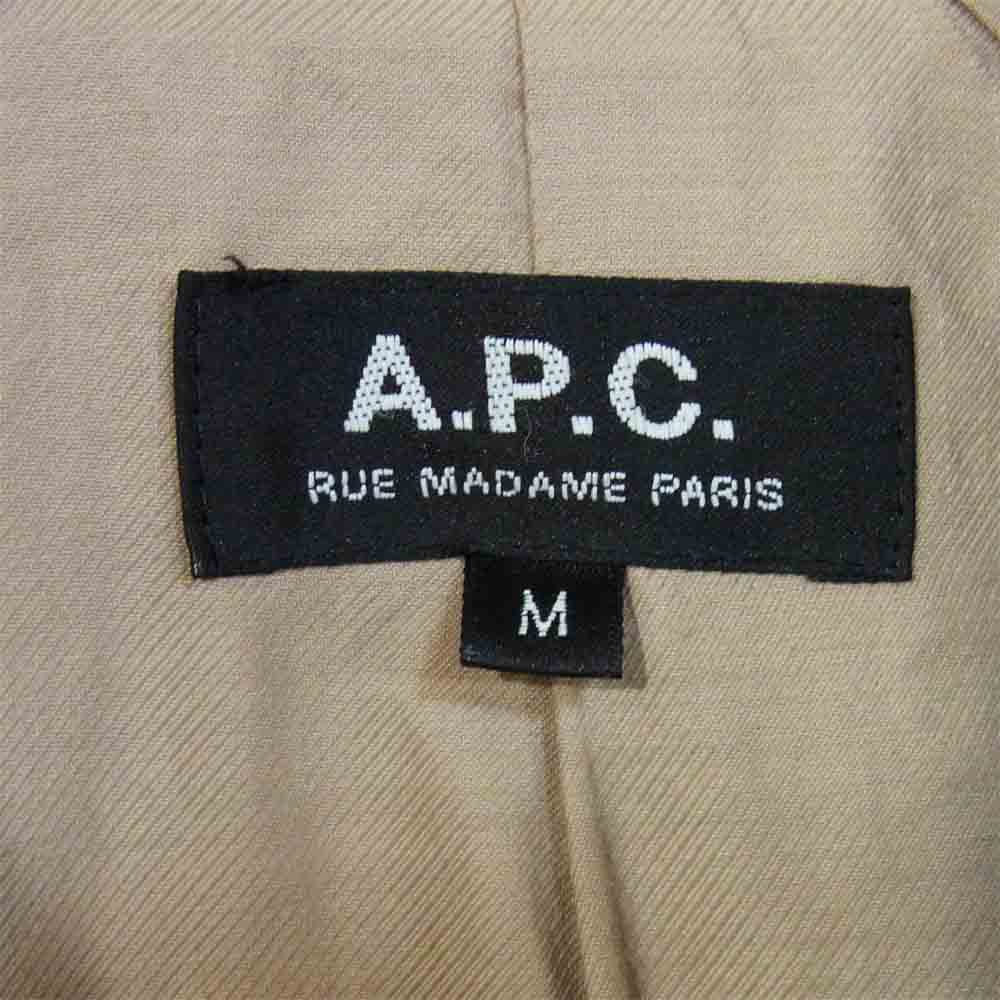 A.P.C. アーペーセー 24531-20252 ステンカラー コート レディース ベージュ系 M【中古】