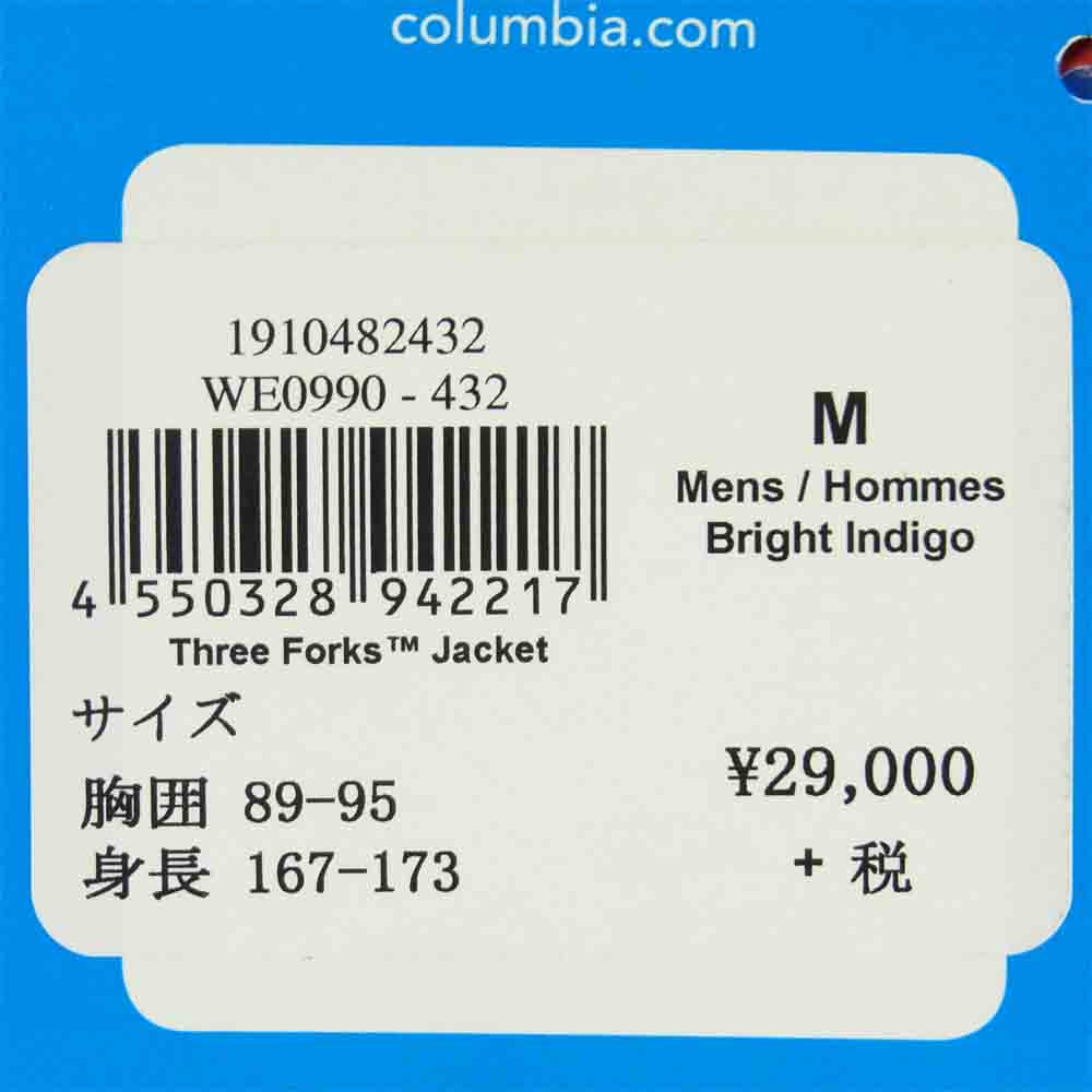Columbia コロンビア WE0990-432 Three Forks Jacket スリー フォークス ジャケット ブルー系 M【新古品】【未使用】【中古】