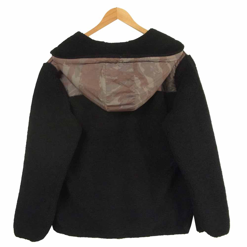 デンハム 27200-1-200091 ADAMS JACKET CMF CAMO フリース 切替 カモフラ アダムス ジャケット ブラック系 L【新古品】【未使用】【中古】