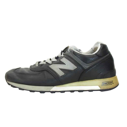 NEW BALANCE ニューバランス M576BKJ USA製 レザー スニーカー ブラック系 27.5cm【中古】