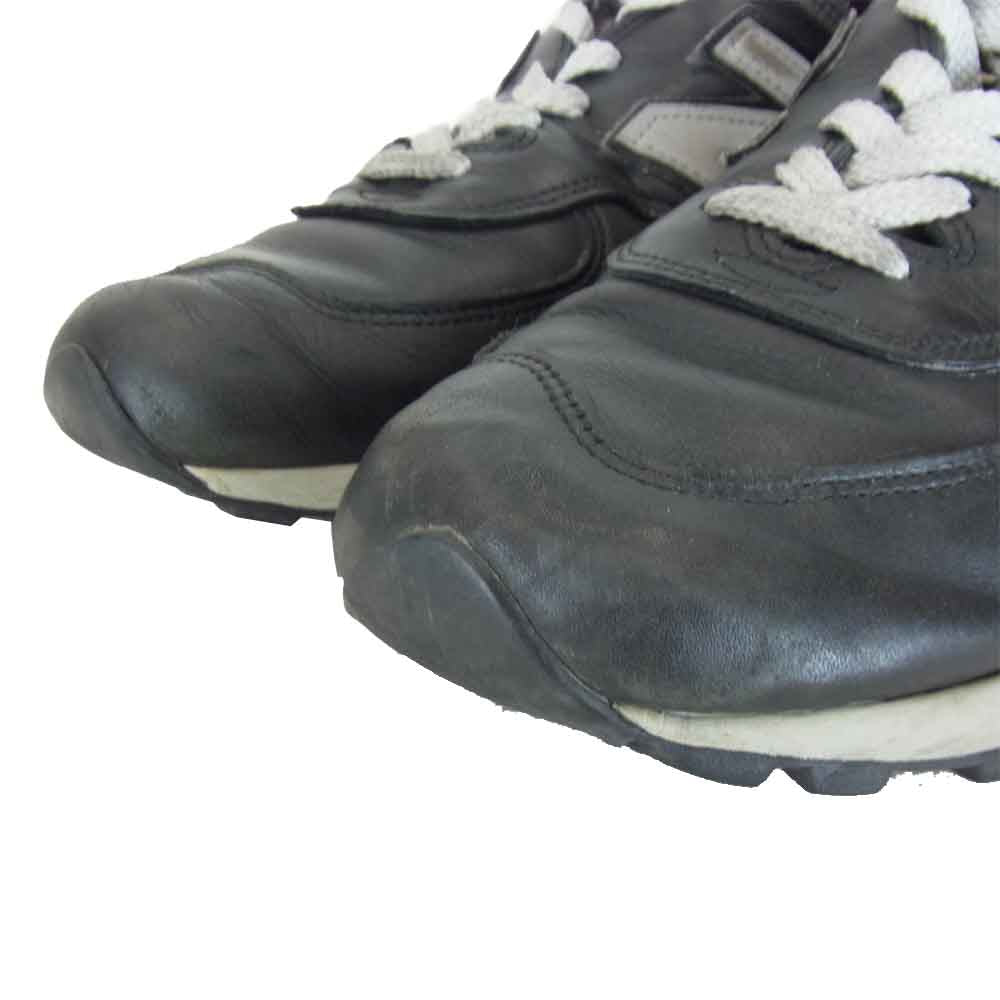 NEW BALANCE ニューバランス M576BKJ USA製 レザー スニーカー ブラック系 27.5cm【中古】