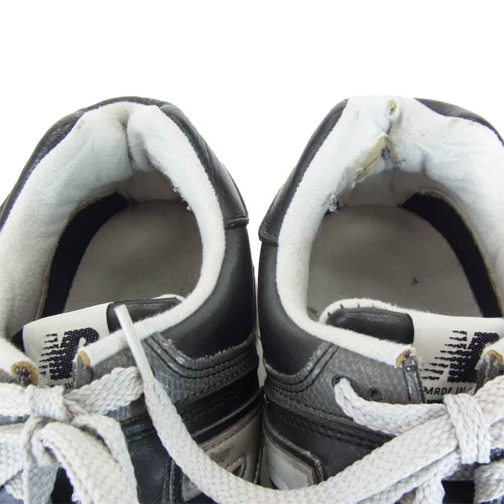 NEW BALANCE ニューバランス M576BKJ USA製 レザー スニーカー ブラック系 27.5cm【中古】