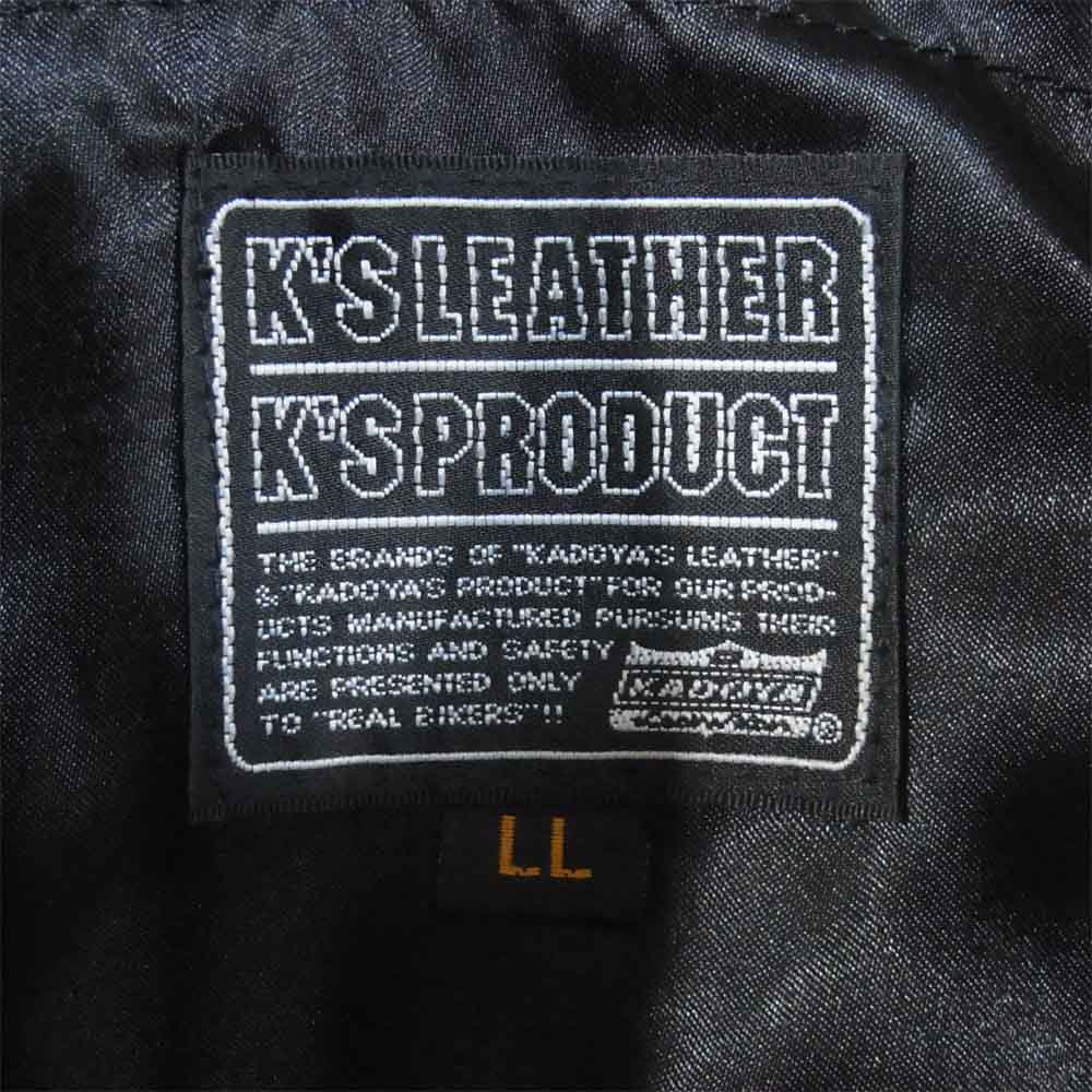 KADOYA カドヤ カウレザー オールレザー ジャケット スタジャン ブラック系 LL【中古】